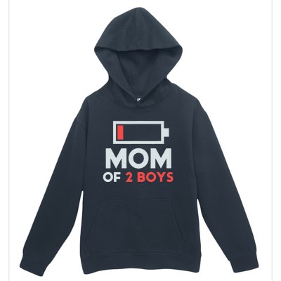 Mom of 2 Boy Gift from Son Mothers Day Birthday Wo Urban Pullover Hoodie