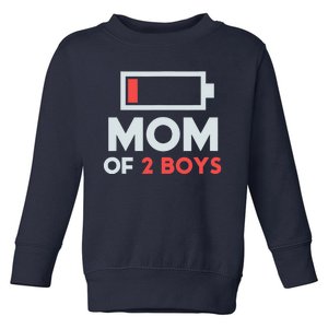 Mom of 2 Boy Gift from Son Mothers Day Birthday Wo Toddler Sweatshirt