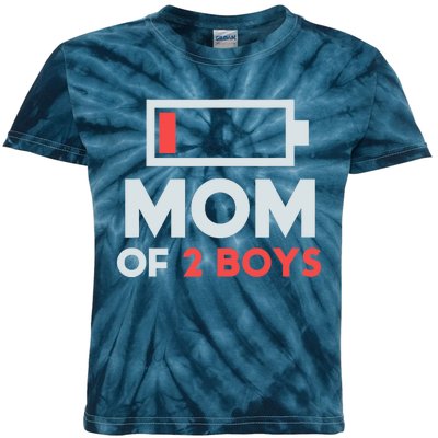 Mom of 2 Boy Gift from Son Mothers Day Birthday Wo Kids Tie-Dye T-Shirt