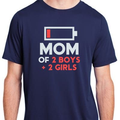 Mom of 2 Boy 2 Girl T Mothers Day Gift from Daughter Adult ChromaSoft Performance T-Shirt