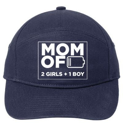 Mom of 2 Girl 1 Boy Mothers Day Gifts from Daughter 7-Panel Snapback Hat