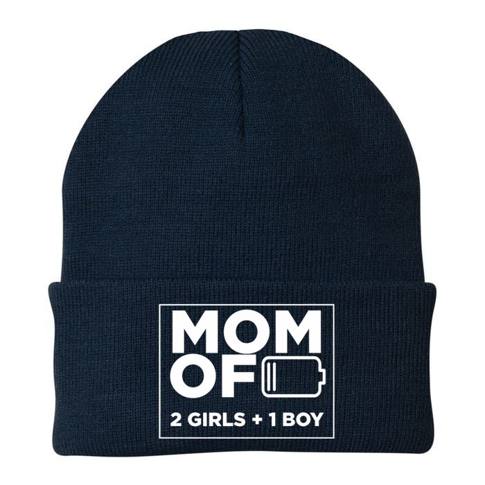 Mom of 2 Girl 1 Boy Mothers Day Gifts from Daughter Knit Cap Winter Beanie