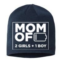 Mom of 2 Girl 1 Boy Mothers Day Gifts from Daughter Sustainable Beanie