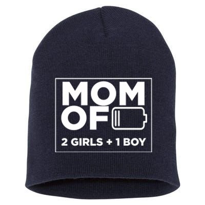 Mom of 2 Girl 1 Boy Mothers Day Gifts from Daughter Short Acrylic Beanie