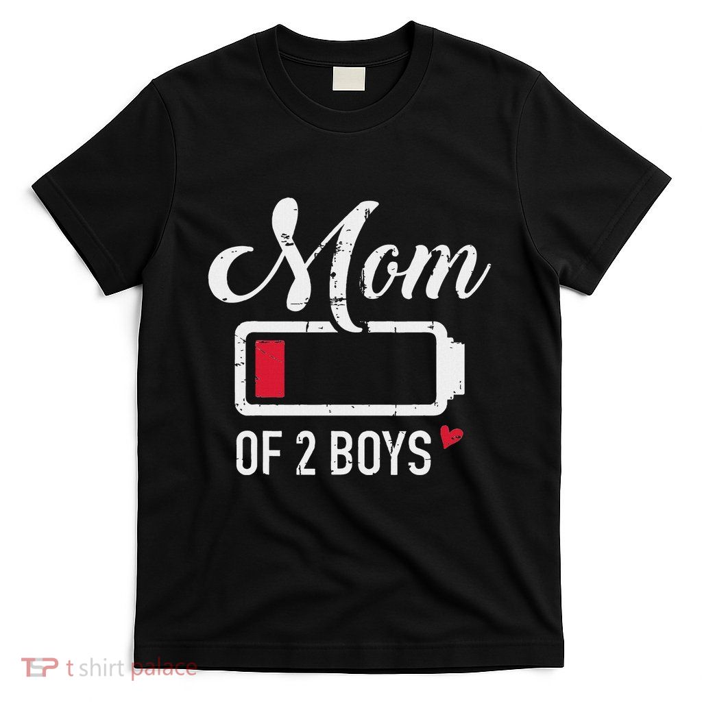 Mom Of 2 Low Battery T-Shirt