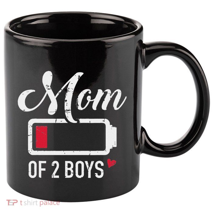 Mom Of 2 Low Battery 11oz C Handle Ceramic Mug
