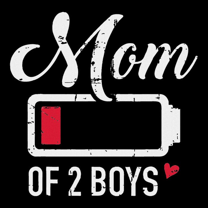 Mom Of 2 Low Battery Cropped Pullover Crew