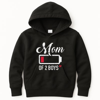 Mom Of 2 Low Battery Kids Hoodie