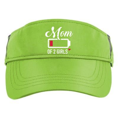 Mom Of 2 Low Battery Great Gift Adult Drive Performance Visor