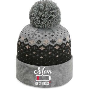 Mom Of 2 Low Battery Great Gift The Baniff Cuffed Pom Beanie