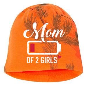 Mom Of 2 Low Battery Great Gift Kati - Camo Knit Beanie