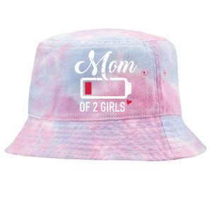 Mom Of 2 Low Battery Great Gift Tie-Dyed Bucket Hat