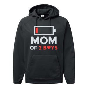 Mom of 2Boys from Son to mom for Mothers Day Birthday Performance Fleece Hoodie