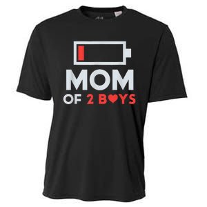 Mom of 2Boys from Son to mom for Mothers Day Birthday Cooling Performance Crew T-Shirt