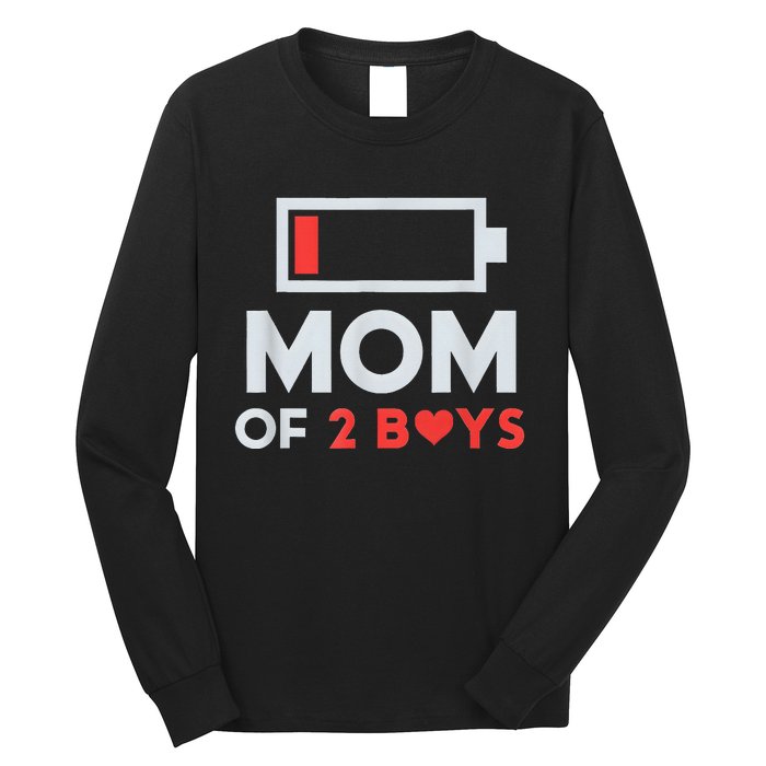 Mom of 2Boys from Son to mom for Mothers Day Birthday Long Sleeve Shirt