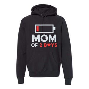 Mom of 2Boys from Son to mom for Mothers Day Birthday Premium Hoodie