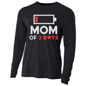 Mom of 2Boys from Son to mom for Mothers Day Birthday Cooling Performance Long Sleeve Crew