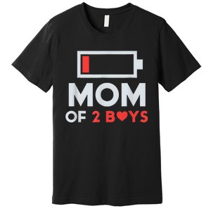 Mom of 2Boys from Son to mom for Mothers Day Birthday Premium T-Shirt