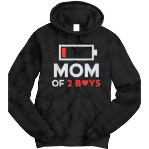 Mom of 2Boys from Son to mom for Mothers Day Birthday Tie Dye Hoodie