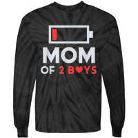 Mom of 2Boys from Son to mom for Mothers Day Birthday Tie-Dye Long Sleeve Shirt