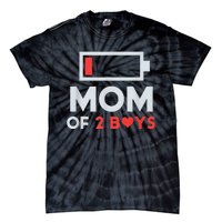 Mom of 2Boys from Son to mom for Mothers Day Birthday Tie-Dye T-Shirt