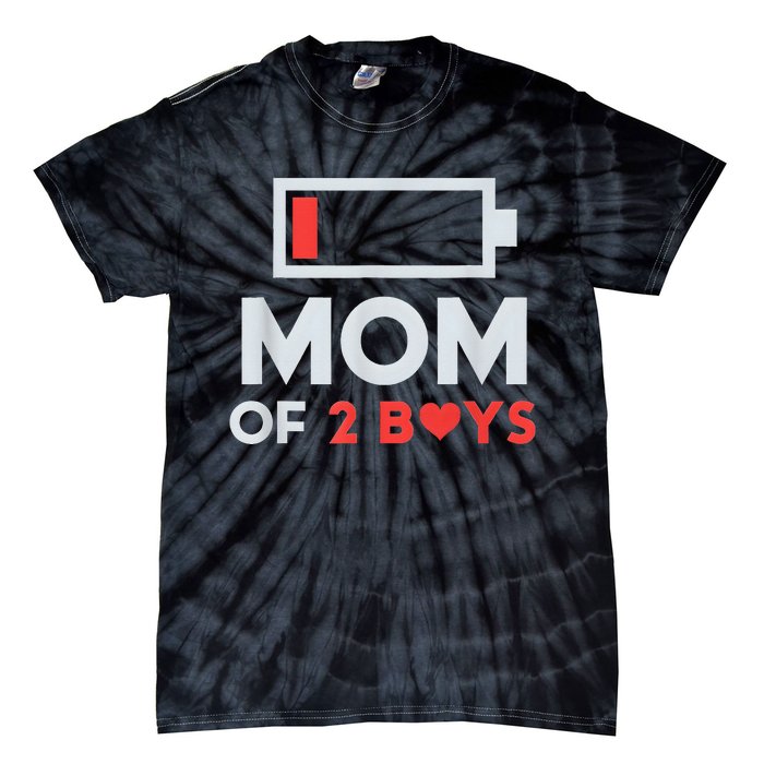 Mom of 2Boys from Son to mom for Mothers Day Birthday Tie-Dye T-Shirt