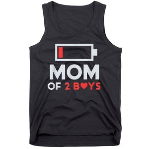 Mom of 2Boys from Son to mom for Mothers Day Birthday Tank Top