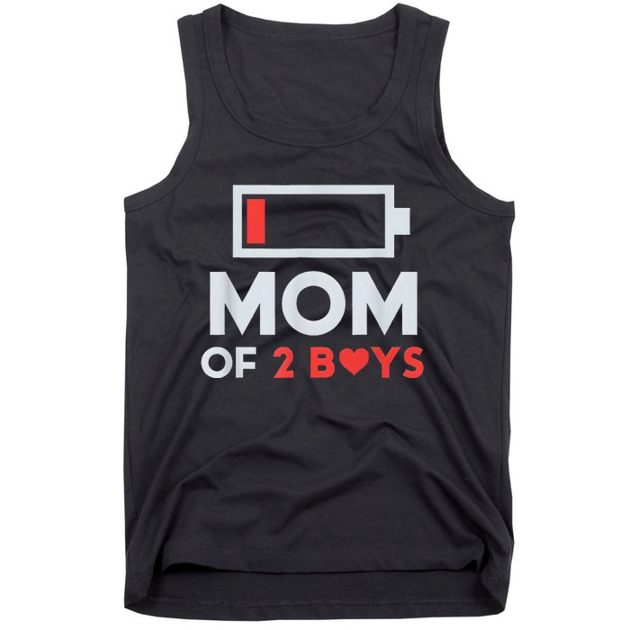 Mom of 2Boys from Son to mom for Mothers Day Birthday Tank Top