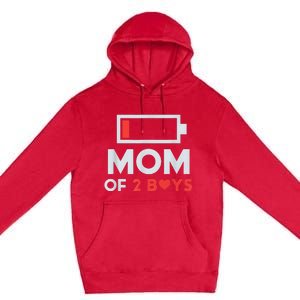 Mom of 2Boys from Son to mom for Mothers Day Birthday Premium Pullover Hoodie