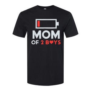 Mom of 2Boys from Son to mom for Mothers Day Birthday Softstyle CVC T-Shirt