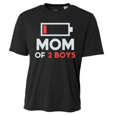 Mom of 2 Boys Shirt Gift from Son Mothers Day Birthday  Cooling Performance Crew T-Shirt