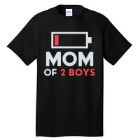 Mom of 2 Boys Shirt Gift from Son Mothers Day Birthday  Tall T-Shirt