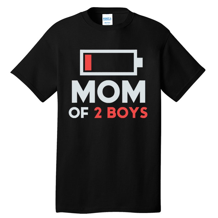 Mom of 2 Boys Shirt Gift from Son Mothers Day Birthday  Tall T-Shirt