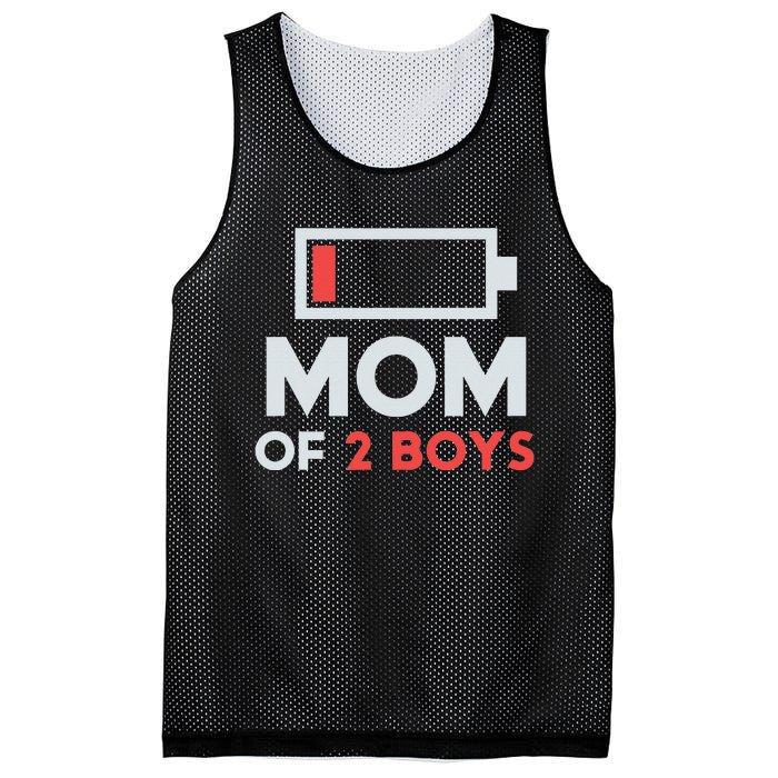 Mom of 2 Boys Shirt Gift from Son Mothers Day Birthday  Mesh Reversible Basketball Jersey Tank