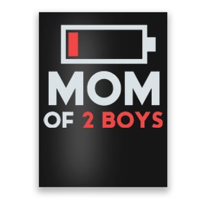 Mom of 2 Boys Shirt Gift from Son Mothers Day Birthday  Poster