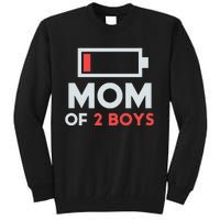 Mom of 2 Boys Shirt Gift from Son Mothers Day Birthday  Tall Sweatshirt