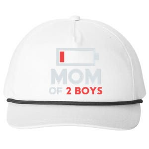 Mom Of 2 Gift From Son Mothers Day Birthday Snapback Five-Panel Rope Hat