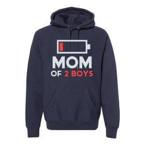 Mom Of 2 Gift From Son Mothers Day Birthday Premium Hoodie