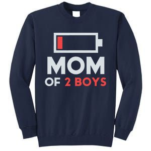 Mom Of 2 Gift From Son Mothers Day Birthday Tall Sweatshirt