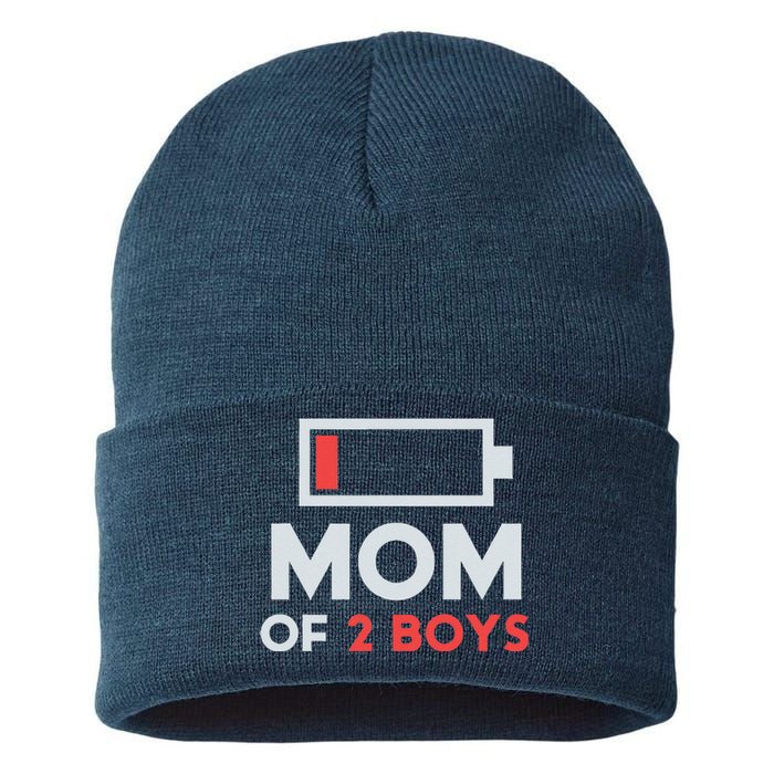 Mom Of 2 Gift From Son Mothers Day Birthday Sustainable Knit Beanie