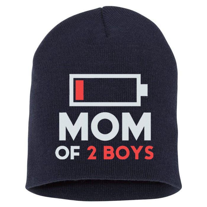 Mom Of 2 Gift From Son Mothers Day Birthday Short Acrylic Beanie