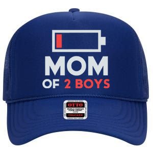 Mom Of 2 Gift From Son Mothers Day Birthday High Crown Mesh Back Trucker Hat