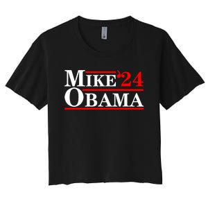 Mike Obama 2024 Mike Obama Women's Crop Top Tee