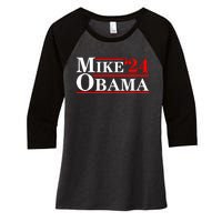 Mike Obama 2024 Mike Obama Women's Tri-Blend 3/4-Sleeve Raglan Shirt