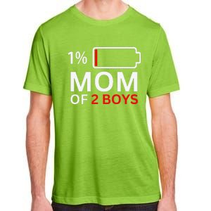 Mom Of 2 Funny Mothers Day Birthday Women Adult ChromaSoft Performance T-Shirt