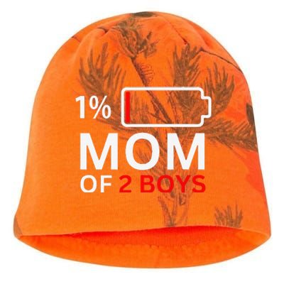 Mom Of 2 Funny Mothers Day Birthday Women Kati - Camo Knit Beanie