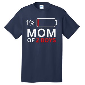 Mom Of 2 Funny Mothers Day Birthday Women Tall T-Shirt