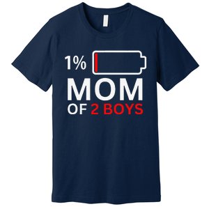 Mom Of 2 Funny Mothers Day Birthday Women Premium T-Shirt