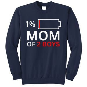 Mom Of 2 Funny Mothers Day Birthday Women Tall Sweatshirt