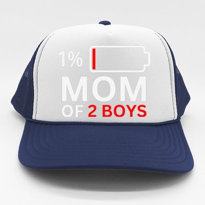 Mom Of 2 Funny Mothers Day Birthday Women Trucker Hat